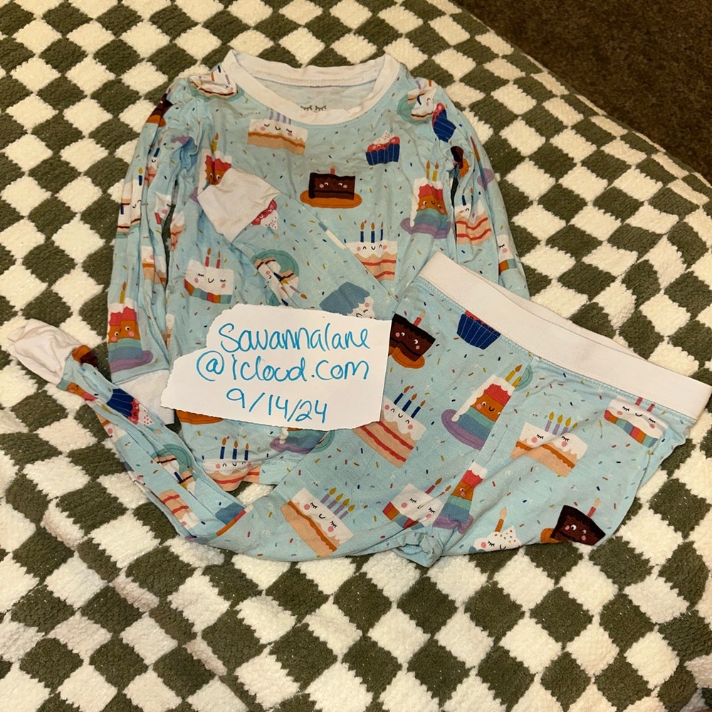 OG birthday cakes 2 piece pajama set